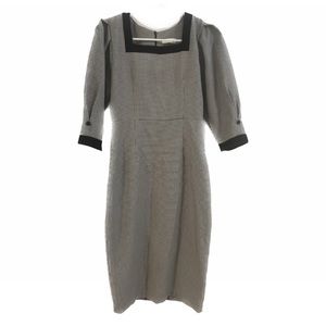 Houndstooth Midi Dress